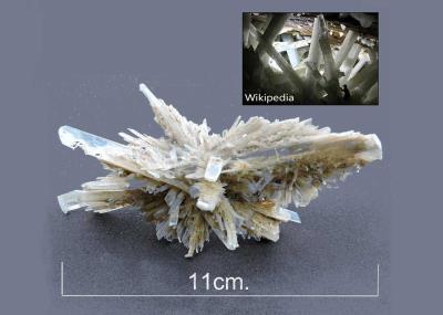 Gypsum, selenite var. Essone France Bill Bagley Rocks and Minerals